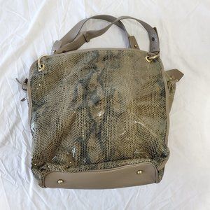 C. Lili Leather 'Snakeskin' Handbag